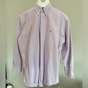 Vintage 90’s RL pastel purple classic fit button-down collar, multicolored Pony